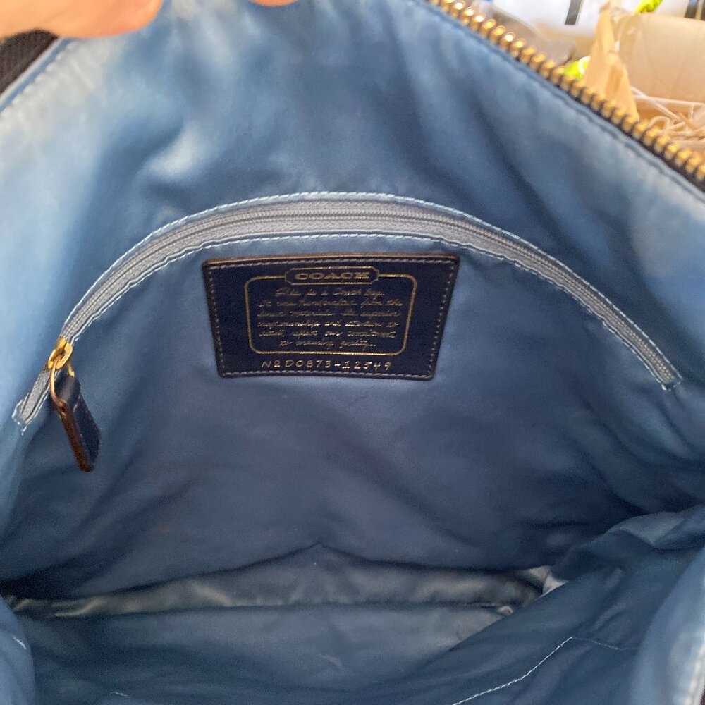 Coach Signature Canvas & Leather Hobo Shoulder Bag (Style No. D0873-12549) - Picture 6 of 8